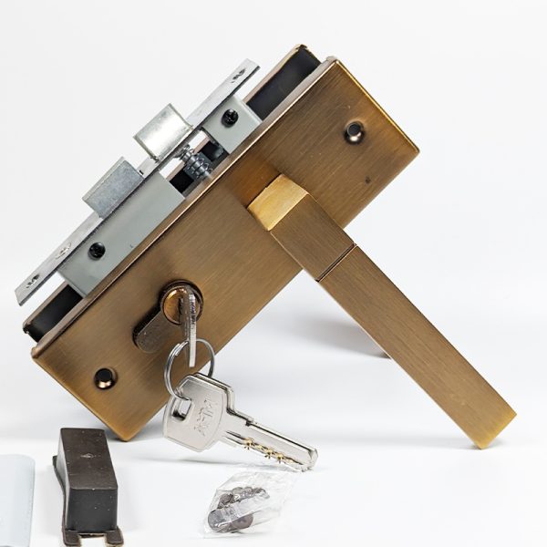 155x48mm plate Indoor Door Lock with 60mm double Cylinder