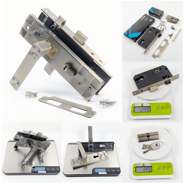 5845 Mortise Door Lock with 70mm Cylinder and Aluminum Lever Handle