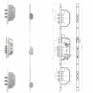 3-Point Interconnected Mortise Lock Body