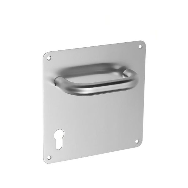 31.S9902-1 Stainless Steel Lever Handle on Backplate for Mortise Locks