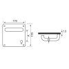 31.S9902-2 Stainless Steel Lever Handle on Backplate for Mortise Locks
