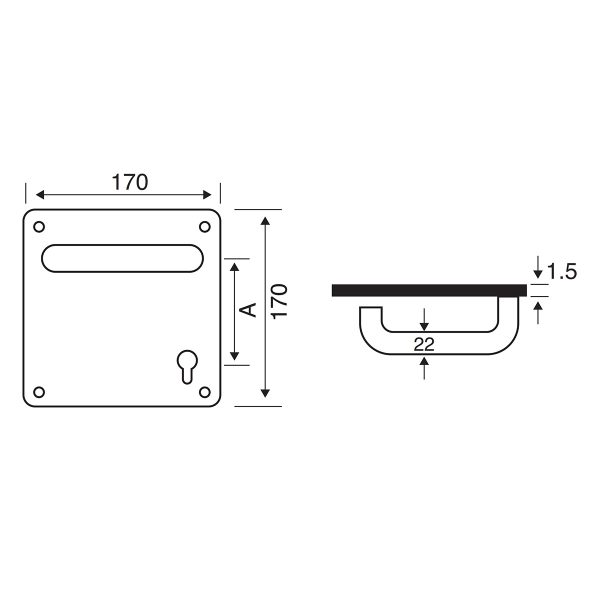 31.S9902-2 Stainless Steel Lever Handle on Backplate for Mortise Locks
