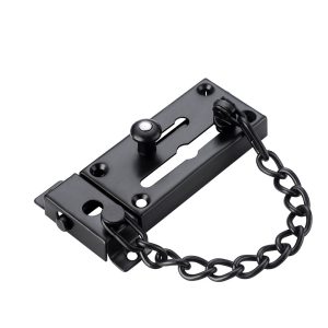 Stainless steel door security chain with 160 mm chain and fixing screws