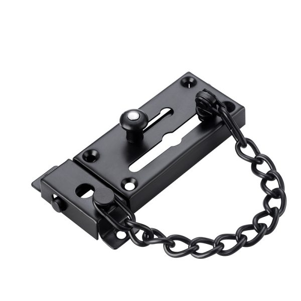 Stainless steel door security chain with 160 mm chain and fixing screws