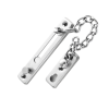 Stainless steel door security chain with 160 mm chain and mounting plates