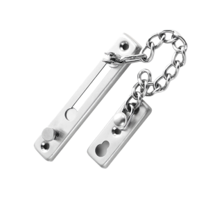 Stainless steel door security chain with 160 mm chain and mounting plates