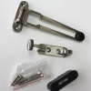 Zinc alloy door guard with hinged security arm and mounting bracket