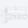 Zinc alloy door guard with hinged security arm and mounting bracket