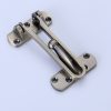 Zinc alloy door guard with hinged security arm and mounting plates
