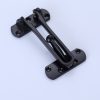 Zinc alloy door guard with hinged security arm and mounting plates
