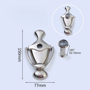 Zinc alloy door viewer with 50–70 mm adjustable length