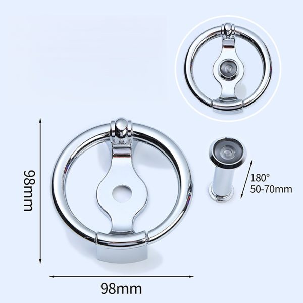 Zinc alloy door viewer with 50–70 mm adjustable length