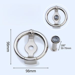 Zinc alloy door viewer with 50–70 mm adjustable length