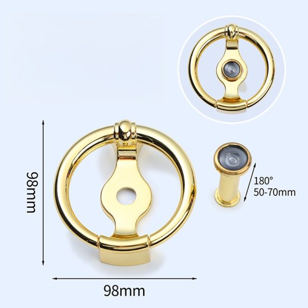 Zinc alloy door viewer with 50–70 mm adjustable length