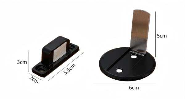 Wall Mounted Magnetic Door Stop with Catch Plate