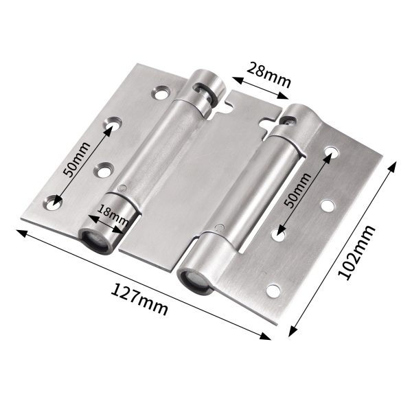 Stainless Steel Double-Action Hinge self-closing and spring-loaded