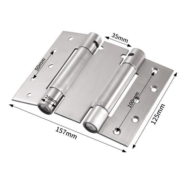 Stainless Steel Double-Action Hinge self-closing and spring-loaded