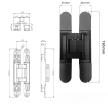 3D Adjustable Concealed Door Hinge