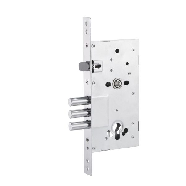 252R iron mortise lock body with three locking bolts and latch bolt for Turkish steel doors