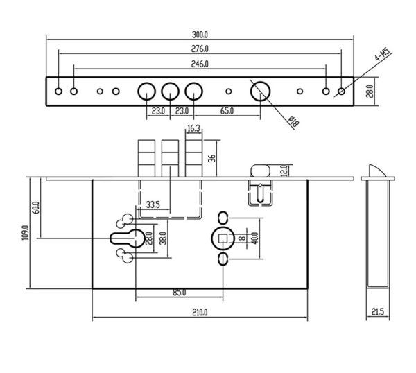 252R Mortise Lock Body for Turkish Steel Doors