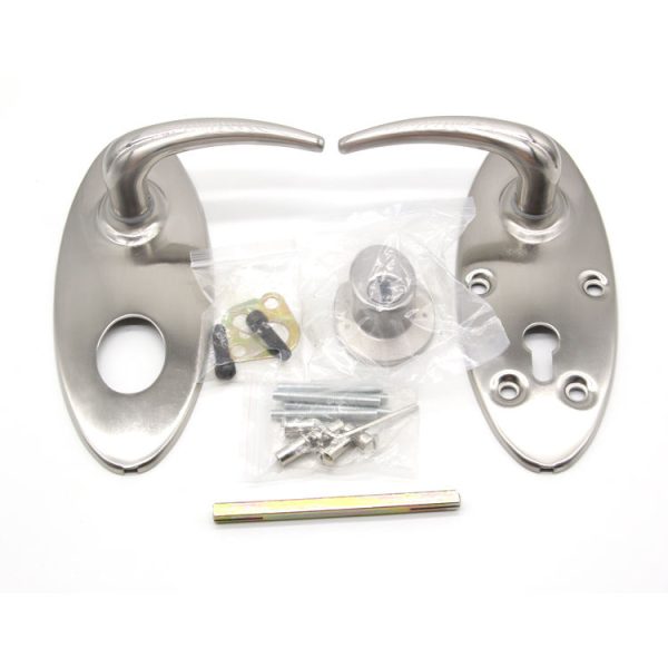 Security Door Handle Plate for Israel Door | Without Lock Body