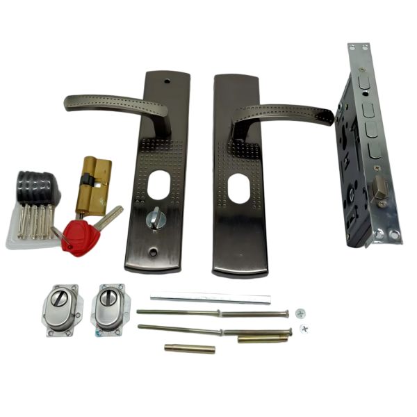 Chinese Security Door Mortise Lock Set with Lever Handles – 60 mm Backset